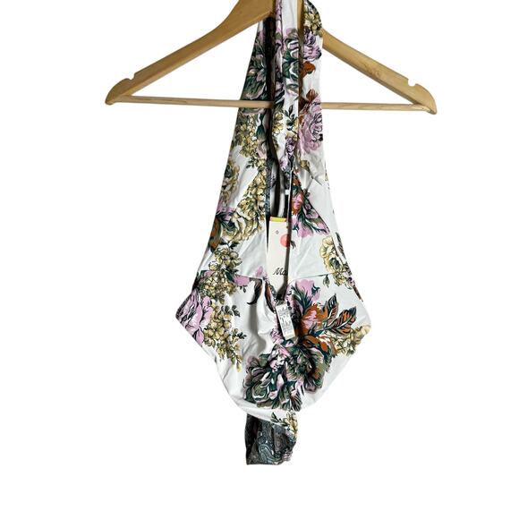 Maaji Jacobean Maia Plunge Floral Paisley Print Reversible One Piece Swimsuit M - Picture 10 of 13